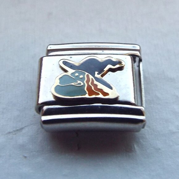 Enamel Witch Hazel from Bugs Bunny 9mm stainless steel italian charm link new - Picture 1 of 2